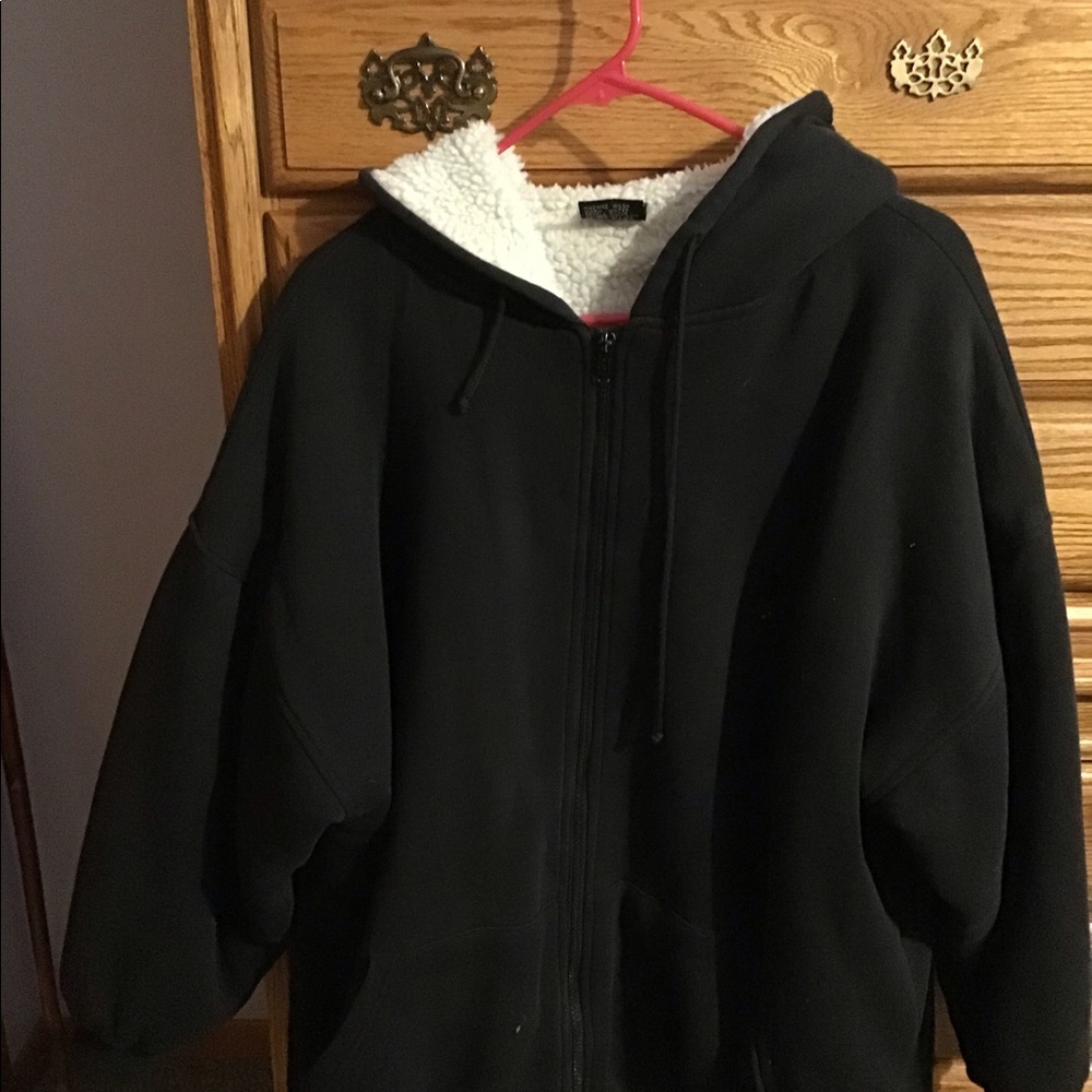 Black Fleeced Lined XL Coat